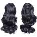 12 Inch Ombre Ponytail Extension | Long Curly Clip-in Claw Hairpiece | Dark Black Synthetic Hair - Real Natural Look - Buy Online on GoSupps.com