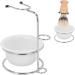 2-in-1 Razor Brush Bowl Set & Shaving Stand - Premium Foam Shell Holder for Men | International Shipping - Buy Online on GoSupps.com