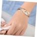 COLLBATH Open Bracelet Bracelets for Women Lotus Open Bangle Delicate Sturdy Silver Plated Carved Bracelet Bangle Jewelry for Ladies - Buy Online on GoSupps.com