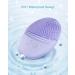 EZBASICS Sonic Facial Cleansing Brush Made with Ultra Hygienic Soft Silicone Waterproof Sonic Vibrating Face Brush for Deep Cleansing Gentle Exfoliating and Massaging Inductive Charging Violet - Buy Online on GoSupps.com