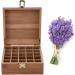 BEUNYOW 25-Hole Portable Bamboo Aromatherapy Gift Box - Essential Oils Nail Polish & Fragrance Storage Case - Buy Online on GoSupps.com