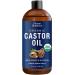Nexon Botanics Organic Castor Oil for Hair Growth 8 fl oz - Castor Oil Organic Cold Pressed Unrefined - Aceite De Ricino Organico - For Skin Care Hair Care Eyelashes Eyebrows Body Castor Hair Oil