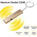 Xcozu Trill Whistles - 2 Pack Metal Emergency Signal Pipes with Keychain | Golden & Silver | Perfect for Referees & Outdoor Survival - Buy Online on GoSupps.com