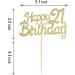 QXY Gold Happy 21th Birthday Cake Topper Birthday Anniverysary Decorations for Birthday Party Supplies - Buy Online on GoSupps.com