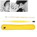 Ear Cleaner Set - 2 Pcs Metal Ear Cleaning Tools with Storage Bag and Brush (Yellow) - Buy Online on GoSupps.com