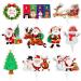 GULELAYAR 90PCS Christmas Cupcake Toppers Santa Claus Tree Snowman Cake Topper DIY Cake Insert Topper Christmas Toothpick Flags Cake Decorations for Christmas Party Holiday Supplies