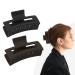 YEEPSYS Hair Claw Clips Hair Accessories for Women and Girls Thin Hair Strong Hold Hair Clip (3.5 inch Matte Black+ Dark Brown) 3.5 Inch (Pack of 2) Matte Black+ Dark Brown