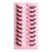 Eyelash Package Trays High Imitation 10 Pairs of Half Eye Eyelashes Grafting Eyelashes Curling Eyelashes Small Eyelash Curler F One Size