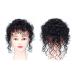 Women's Human Hair Wavy Curly Clip in Hair Extensions Hairpieces for Thinning Hair (Curly Black) Curly black