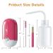 Lash Fan Eyelash Extension Supplies with USB Mini Portable Fans, Shampoo Brush, Mascara Brushes, Wash Bottle - Rose Color - Buy Online on GoSupps.com