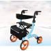 Walker Comfort Grips and Thickness backrest Foldable Walker for Seniors Million Front Wheel with Brake Rear Wheel Good Times - Buy Online on GoSupps.com