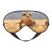 Sand Leopard Gecko Print Unisex Sleep Eye Mask Soft Comfort Eye Shade Cover for Travel/Yoga/Shift Work Black