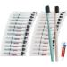 Pack of 50 Disposable Toothbrushes with Toothpaste, Individually Wrapped Travel Kit for Adults & Kids - Ideal for Hotels, Nursing Homes & Charity - Apricot + Green - Buy Online on GoSupps.com