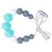 BPA-Free Green Baby Nursing Necklace with Round Hexagonal Beads - Portable Teething Toy for Babies and Toddlers - Buy Online on GoSupps.com