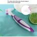 2pcs Double Bristle Head Denture Cleaning Brush Set - Portable Ergonomic Toothbrush for Denture Care and Retainer Cleaning - Buy Online on GoSupps.com