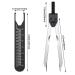 EKG Caliper ECG Calipers Measuring Tool with Ruler Electrocardiogram Drafting Divider for Nursing (Black 2 Pieces) Black 2 - Buy Online on GoSupps.com