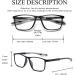 Hubeye TR90 Sport Reading Glasses for Men & Women - Flexible Anti-Blue Light Computer Glasses High-Quality Comfort Black/Gray 1.0 Diopters - Buy Online on GoSupps.com