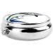 Decorative Round Pill Box - 3 Compartment Portable Travel Medicine Organizer for Vitamins and Tablets - Buy Online on GoSupps.com