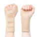 Actesso Tri-Weave Wrist Support Splint Brace - Relieves Pain from Carpal Tunnel Fractures Sprains and Joint Pain (Beige Extra Large Left) XL (Pack of 1) Beige Left Hand