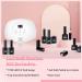 LKE Gel Nail Polish Kit with 72W UV Nail Lamp | 6 Nude Pink White Colors | Gel Top & Base Coat | DIY Manicure Set for Women - M02-Pink Nude - Buy Online on GoSupps.com
