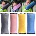crazy bean Seat Belt Pads for Kids Seat Belt Padding Comfort Harness Pads Seat Belt Covers Seatbelt Strap Cover Kids Protection Travel Strap Shoulder Pad Blue + Pink + Grey + Yellow