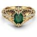Goldenchen 14k Gold Filled Emerald Diamond Ring for Women - Anniversary Engagement Wedding Gemstone Ring (Size 8) - Buy Online on GoSupps.com