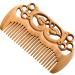 wooden wide tooth comb comb wide tooth comb for curls 11cm Natural Sandalwood Double sided Carved Dragon and Phoenix Auspicious Comb Easy To Carry Hair Comb One color