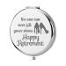 KEYCHIN Retirement Pocket Mirror Retired Inspired Gifts No One Can Ever Fill Your Shoes Happy Retirement Compact Mirror for Coworker Friend Family (Retirement Mirror-S)