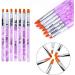 Mautacly 7Pcs Acrylic Nail Art Pen Tips UV Painting Brush with Drill Pen and Brush - Buy Online on GoSupps.com