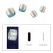 24pcs Chrome Short Square Toenails with Glue - Summer Beach & Bridal Clip-On Fake Nails - Buy Online on GoSupps.com