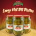 Mrs. Klein's Large Hot Pickles - Bold Spicy Dill Snack with Natural Ingredients | Kosher, Low Carb, Gluten Free & Vegan | 128 fl oz Jar - Buy Online on GoSupps.com