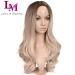 Lady Miranda Ombre Wig Brown to Ash Blonde High Density Heat Resistant Synthetic Hair Weave Full Wigs for Women(T/Ash Blonde) 0-T/Ash Blonde - Buy Online on GoSupps.com