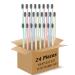 DR.PERFECT Prepasted Wheat Charcoal Toothbrush Individually Wrapped with Sealed Paper Bag Pack of 24 (24)