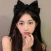 Bottone Sweet Headbands Oversized Bowknot Shape Headband Fashion Headwear Multipurpose Yoga Sports Spa Hair Hoop for Woman Black - Buy Online on GoSupps.com