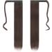 FESHFEN Straight Ponytail Extensions Long Wrap Around Ponytail Synthetic Clip in Pony Tail Hair Extensions Reddish Dark Brown Hairpiece for Women 24 inch 24 inch (Pack of 1) Reddish Dark Brown - Buy Online on GoSupps.com