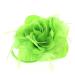 Topkids Accessories Rose Flower Hair Clip Hairband Floral Corsage Fascinator Hair Band Aligator Beak Grip for Women & Girls Wedding Prom Party Special Occasion (Neon Green)
