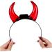 LIFKOME Devil Horns Headband Led Devil Ears Headband Glow in the Dark Halloween Devil Costume Accessory for Themed Party Cosplay Hairband Red - Buy Online on GoSupps.com