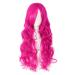 MapofBeauty 70cm/ 28 inches Long Curly Women's Curly Wig (Carmine Pink)