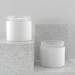 Zeoabsy 4-Pack 30ml Matte White Double-Walled Plastic Cream Canisters | Screw Cap with Silver Edge | Ideal for Gels Creams Ointments & Snacks - International Shipping Available - Buy Online on GoSupps.com