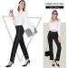 PUWEER Women's Dress Pants - Pull-On Straight Leg Work Slacks for Business Casual, Large Grey, 30 Inseam - Buy Online on GoSupps.com