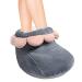Zceplem electrical foot heating soft PP cotton filled foot warmer rechargeable slippers-accessories for cold weather for working reading learning traveling television gray threee-speed timer temperature control