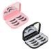 HomeSoGood 2 Pack Empty False Eyelashes Storage Box 3 Layer False Eyelash Case Fake Eye Lash Organizer with Makeup Mirror Travel Storage Case(Not Including False Eyelashes)