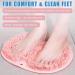 Yodaoli Gray Shower Foot & Back Scrubber Mat - Non-Slip Silicone Foot Massager with Suction Cups for Ultimate Shower Relaxation - Buy Online on GoSupps.com