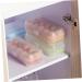 2pcs 10 Eggs Egg Organizer Fridge Egg Drawer for Refrigerator Egg Holder Container Camping re-usable Green 24.5*10.5*7cm - Buy Online on GoSupps.com