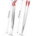 Premium Handicraft Tweezers Set - 2 Metal Stickers with Rubber Tips for DIY Jewelry & Coin Stamping | Curved & Angled Design - Buy Online on GoSupps.com