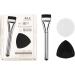 Cosmetic Applicator - Thin Brushes with Sponge Tip and High Makeup Brush Sets Base Brush Super Slim Foundation Brush with Flat Head and Sponge Blending Brush for Liquid Fo - Buy Online on GoSupps.com