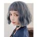 BGHJUE Short Wavy Bob Lace Front Human Hair Wig - 9 Inch 25cm in Honeypudding Blue Haze - International Shipping Available - Buy Online on GoSupps.com
