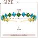 Rhinestone Headband Sparkling Gemstone Headwear Party Prom Hair Accessory for Women and Girls (green+blue) - Buy Online on GoSupps.com