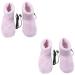 Pretyzoom 2 pairs of electrical warm shoes Electrically heated shoes massage heating pillow foot warmer boots winter usb shoes foot warmers plush slippers winter supply rosax2st 28x9cmx2pcs