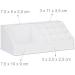 Relaxdays Small Make-Up Organizer - 2-Part Acrylic Storage with Lipstick Holder & 4 Drawers White - 19x24x13.5 cm - Buy Online on GoSupps.com